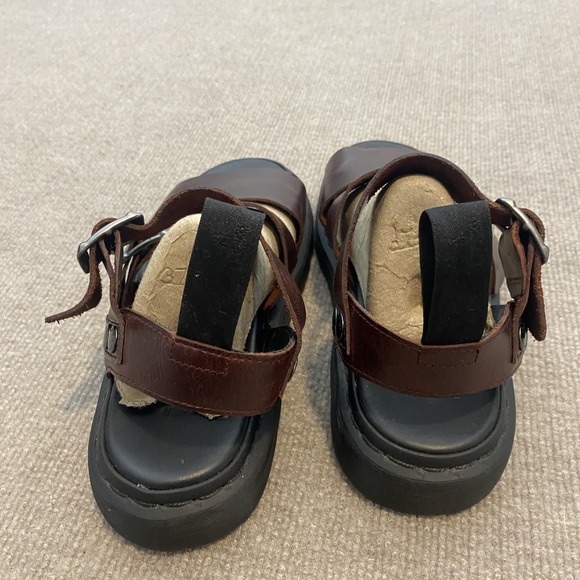 Dr. Martens Gryphon Sandals Mens Size 8 Brown Leather Slide Buckle Gladiator - Picture 5 of 9